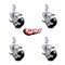 Service Caster 3 Inch Soft Rubber Wheel Swivel 3/4 Inch Square Stem Caster Set with Brake SCC SCC-SQ20S314-SRS-TLB-34-4 - alternate 3